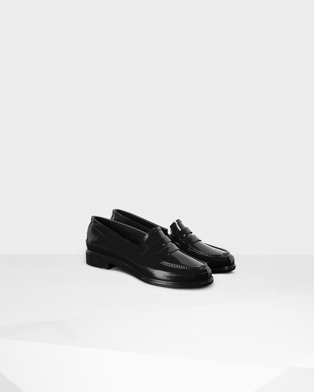 Hunter Loafers Dame Sort | Original Gloss Penny | MUNPC-1837